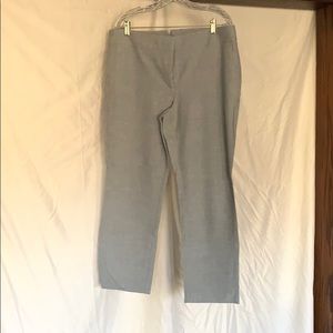 Patterned gray cropped dress pants